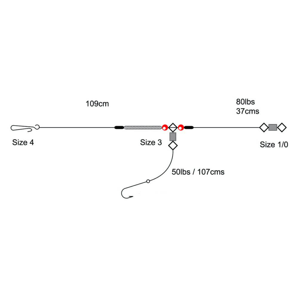 Tronixpro 1 Hook Clipped Sea Fishing Rigs