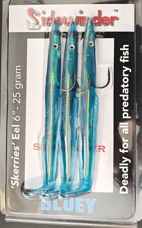 Sidewinder Lures Bluey Skerries Eel Fishing Lures