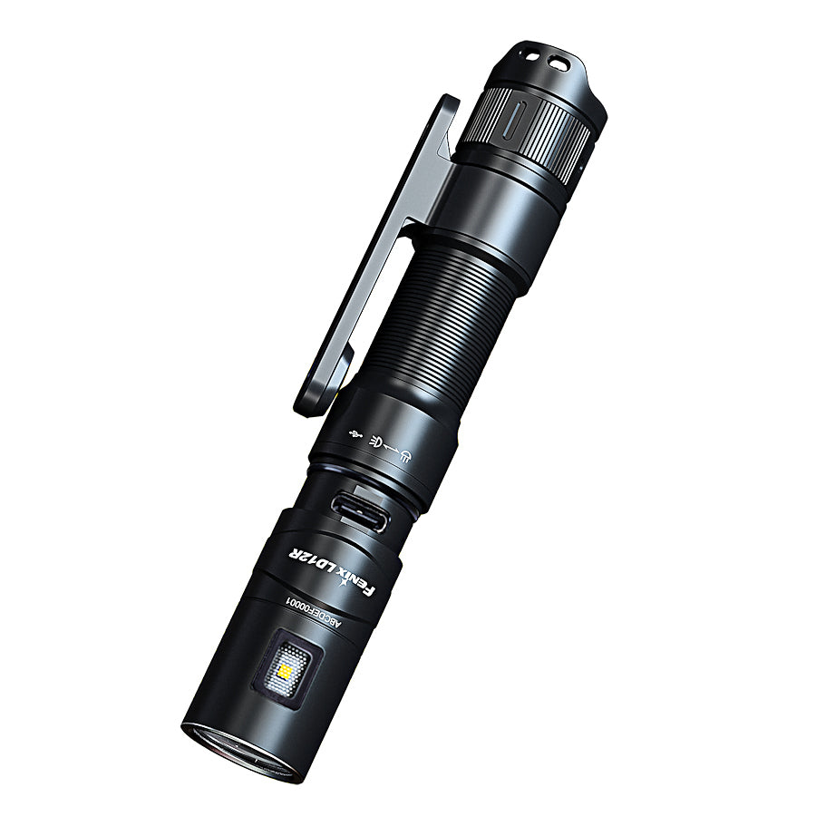 Fenix LD12R 600 Lumens Dual Light Source Rechargeable Torch -  With Magnetic Clip