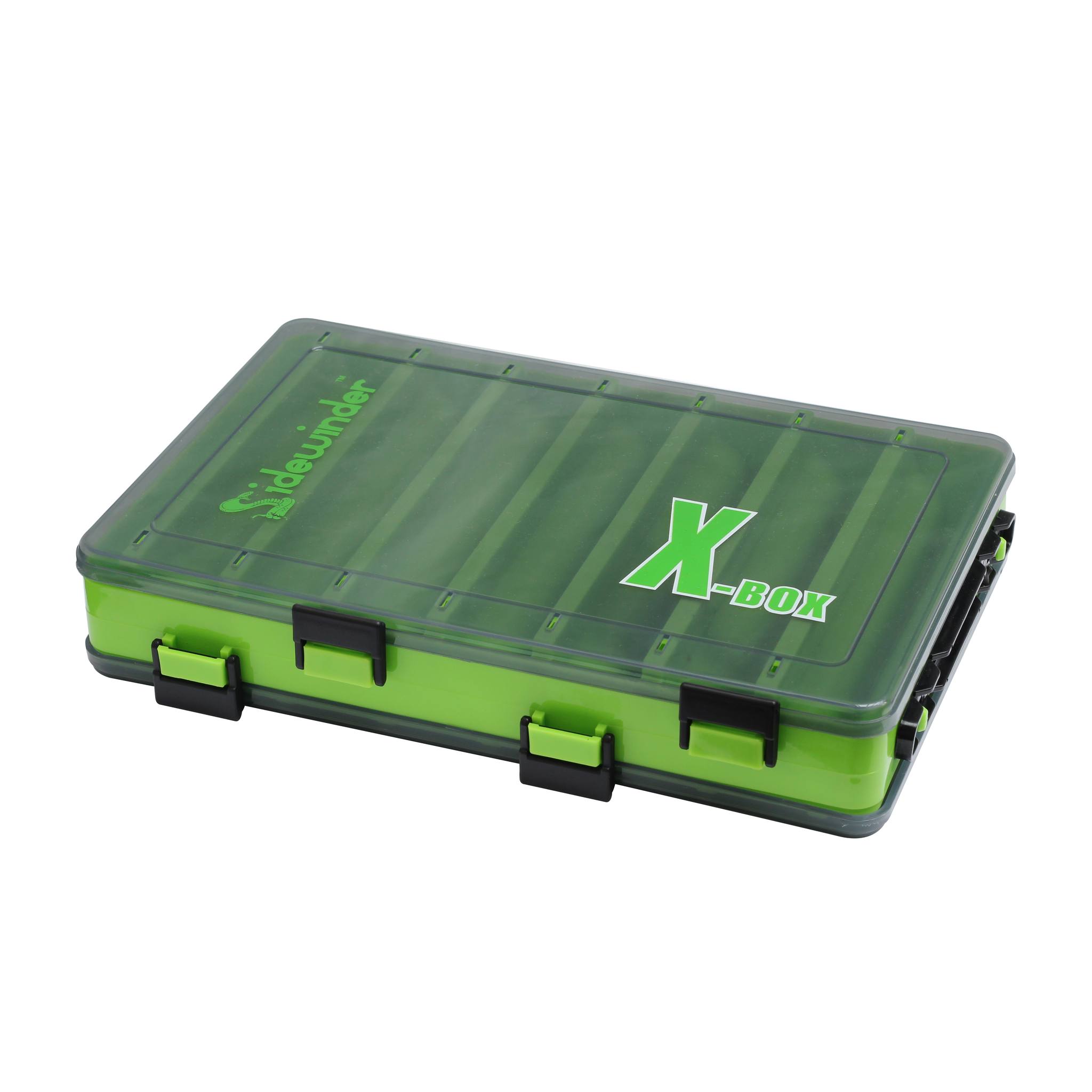 Scatola Portacsche Sidewinder Lures X-Box – Doppio Lato, 14 Scomparti, Colore Verde, Per Pesca - Foto 5