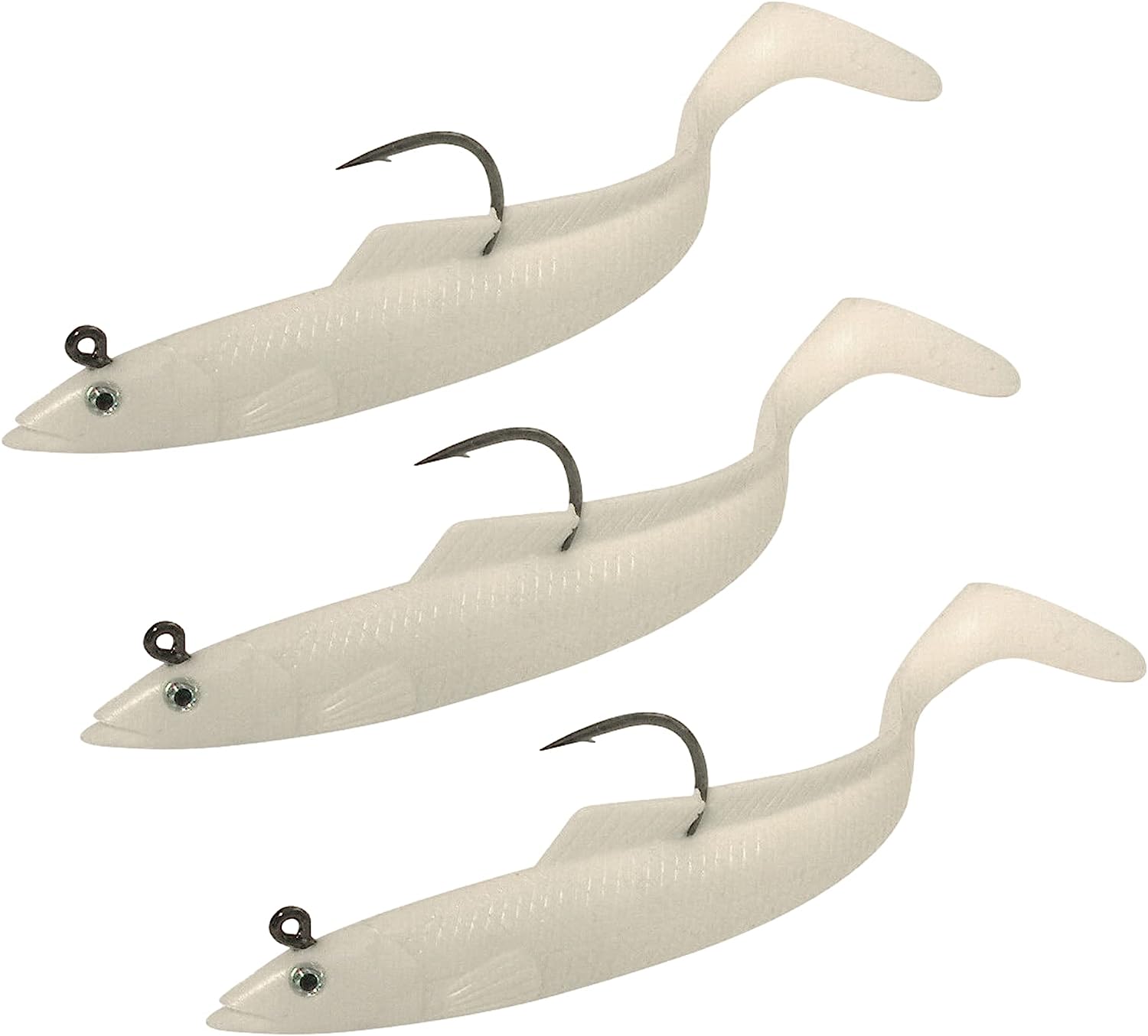 Sidewinder Lures Super Solid Sandeels | 6" | 25g White