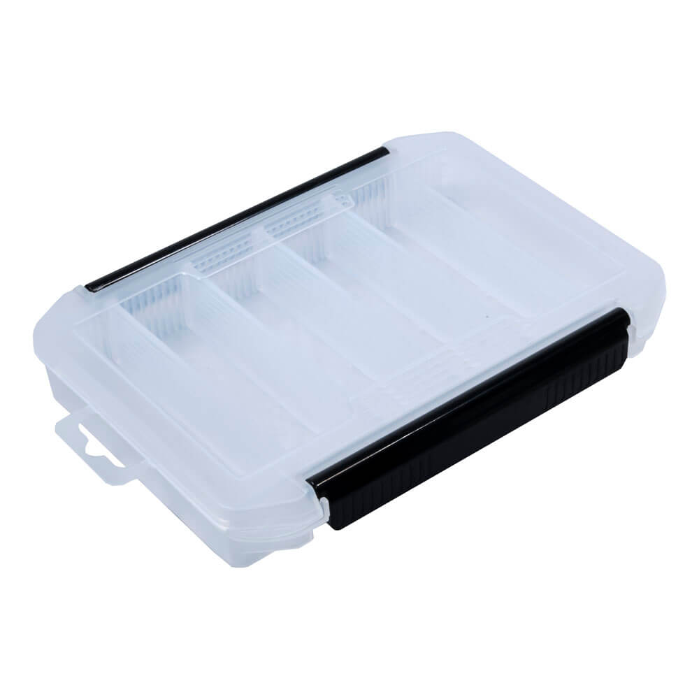 HTO Double Latch Fishing Lure Tackle Box with Dividers