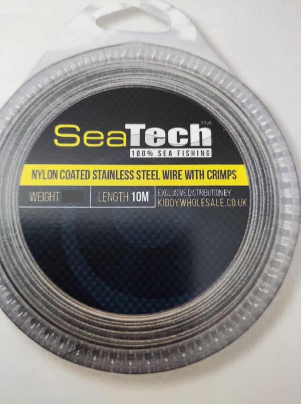 Seatech Fishing Wire Leader 10m Includes Crimps 150lb - 200lb Sizes