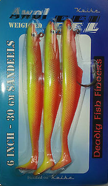 Koike Awol Eels Rhubarb and Custard Sandeel Fishing Lures