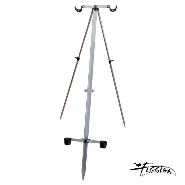 FISSION 2 Rod Aluminium Extending Fishing Tripod – Adjustable 110–180cm