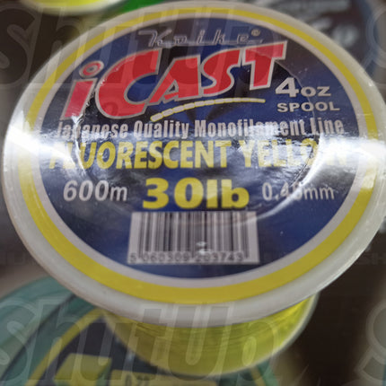 Koike i-Cast Fluorescent Yellow Quality Fishing Line 20lb to 80lb Sizes