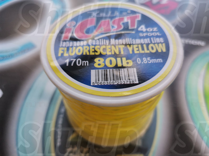 Koike i-Cast Fluorescent Yellow Quality Fishing Line 20lb to 80lb Sizes