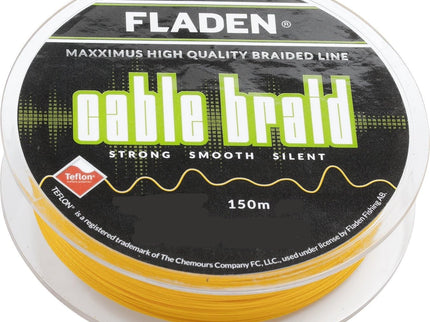 Fladen Cable Braid Yellow High Quality Braided Fishing Line 150m