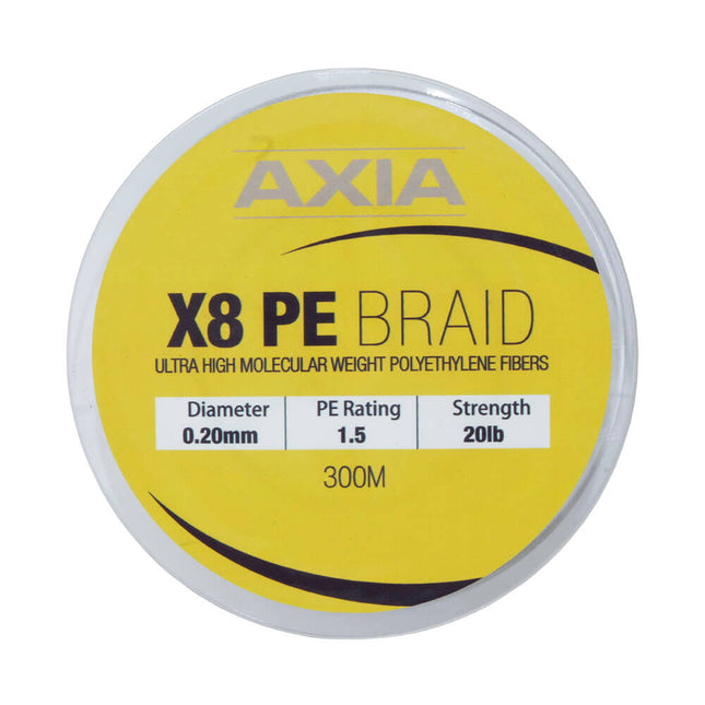 Axia X8 PE Braid Fishing Line 300m spools