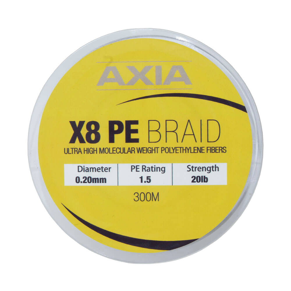 Axia X8 PE Braid Fishing Line 300m spools