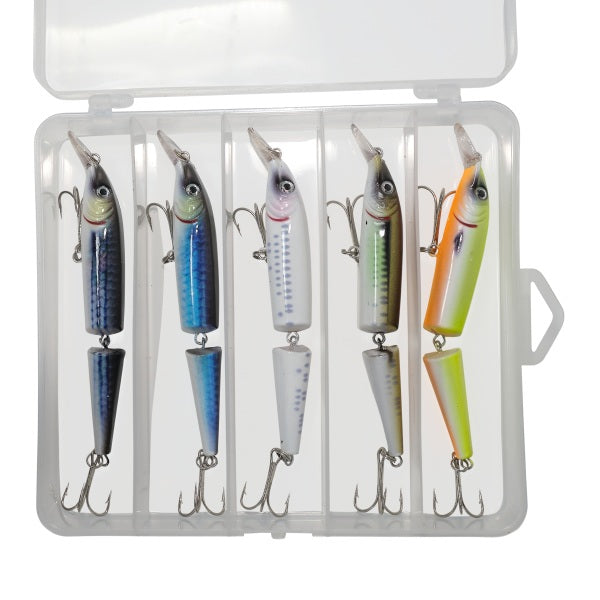 Axia Joiner Floating Topwater Bass Fishing Lures 130mm 13.1g - 5 Lures In Box