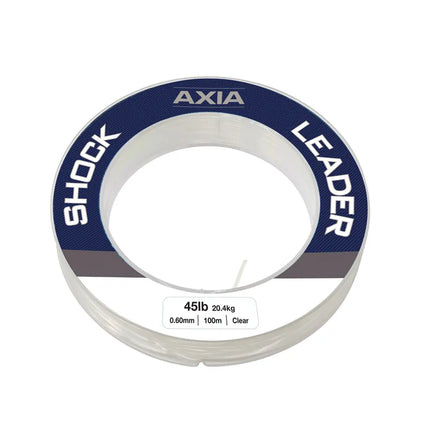 Axia Sea Fishing Shock Leader Line - Clear - 100m Spools