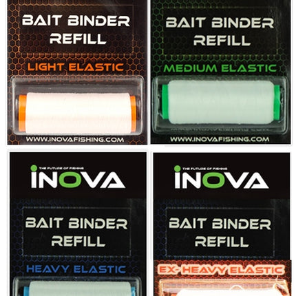 Inova Bait Binder Refills - Fishing Bait Elastic 100m Spools