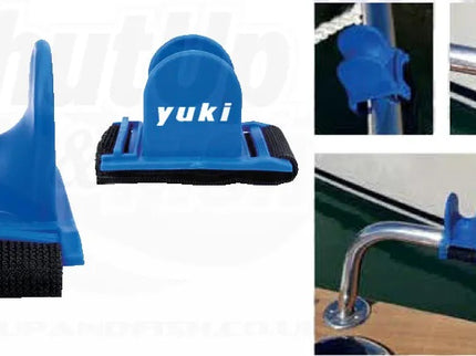 Yuki Rod Guard Universal Fishing Rod Rest Support Mount For Boat or Pier Rails