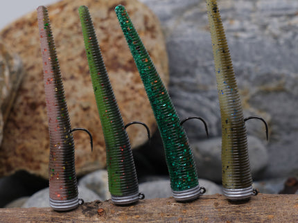 HTO Cones Soft Plastic Lures | Pack Of 4 | 7cm | 3.5g Head | 2.5g Body