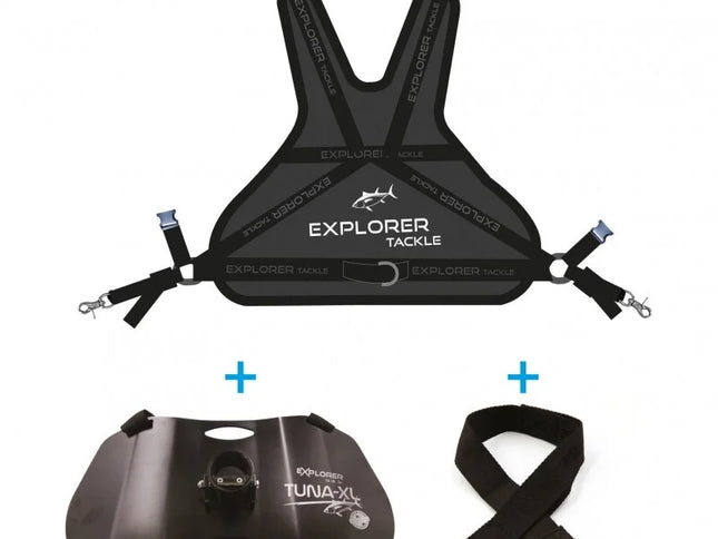 Explorer Fishing Tackle Tuna XL Combo Harness And Butt Pad