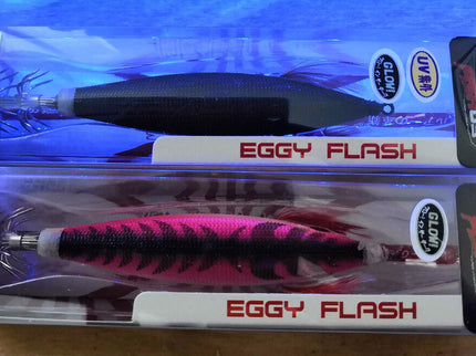 Fishus Eggy Flash Squid Fishing Lures Bundle - Black and Violet Colours