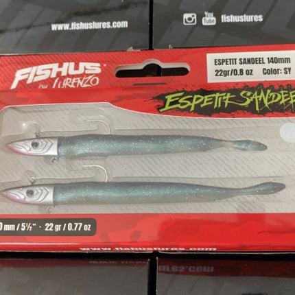 Fishus Lures Espetit Sandeel Bass Fishing Lures 2 Per Pack 14cm 22g