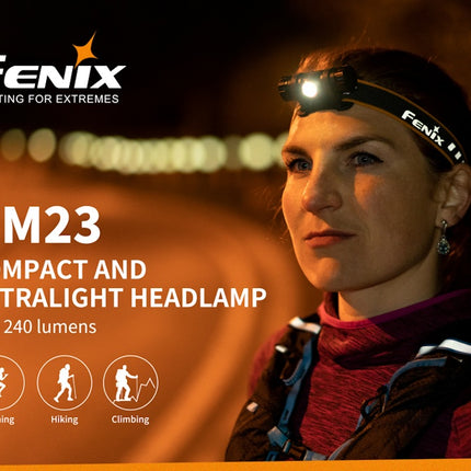 Fenix HM23 Head Torch AA Headlamp 240 Lumens