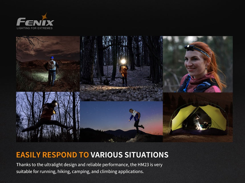 Fenix HM23 Head Torch AA Headlamp 240 Lumens