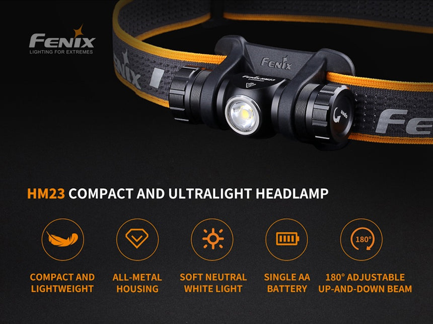 Fenix HM23 Head Torch AA Headlamp 240 Lumens