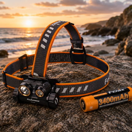 Fenix HM65R Head Lamp Torch Bundle Supplied With A Spare Battery