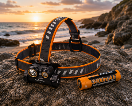Fenix HM65R Head Lamp Torch Bundle Supplied With A Spare Battery