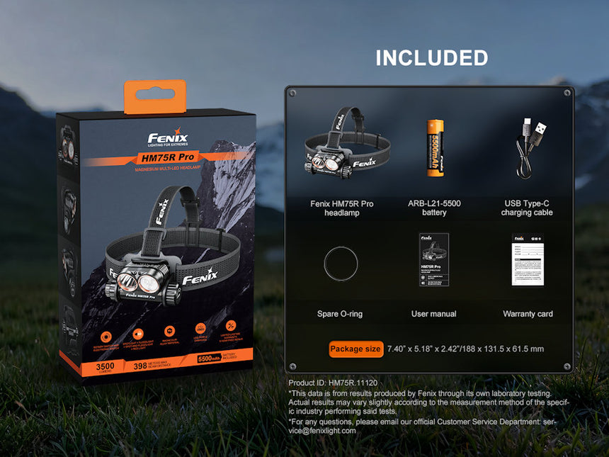 Fenix HM75R Pro Headlamp 3500 Lumens 5 Year UK Warranty