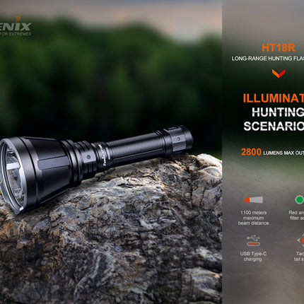 Fenix HT18R Rechargeable Long Range LED Torch