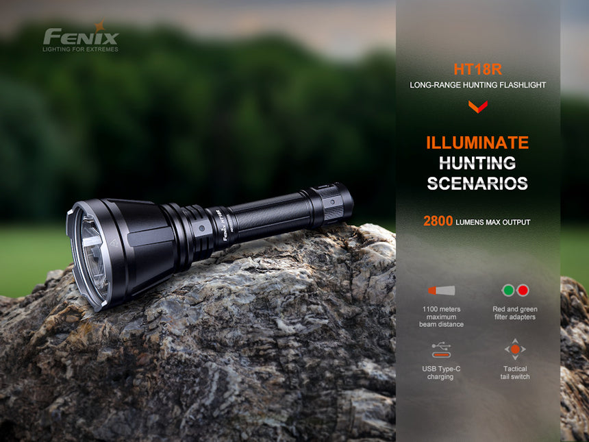 Fenix HT18R Rechargeable Long Range LED Torch