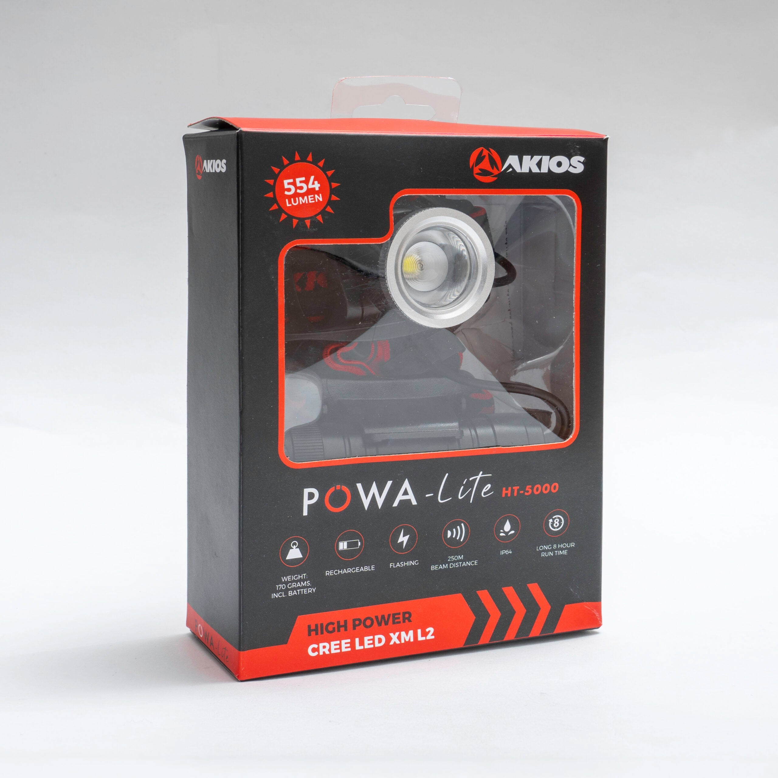 Akios Powa-Lite HT 5000 Head Torch Lamp