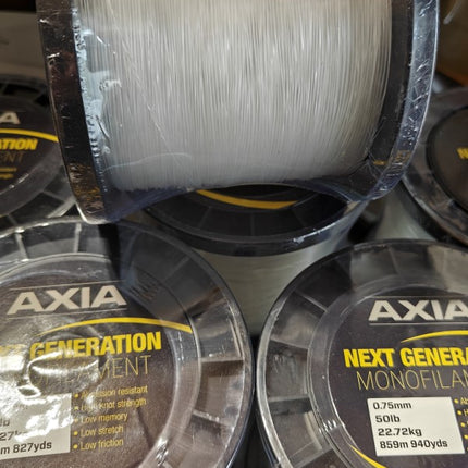 Axia Bulk Spools Extra Strong Clear Mono Fishing Line 50lb - 80lb Sizes
