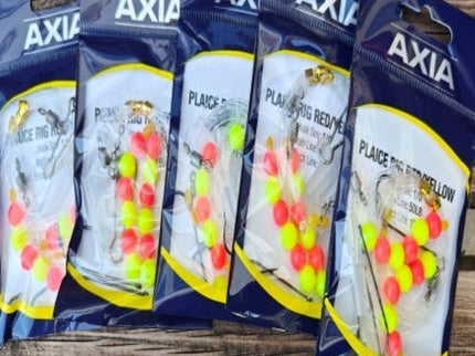 Axia Sea Fishing Plaice Rig Red/Yellow | Size 1/0 Bulk Packs