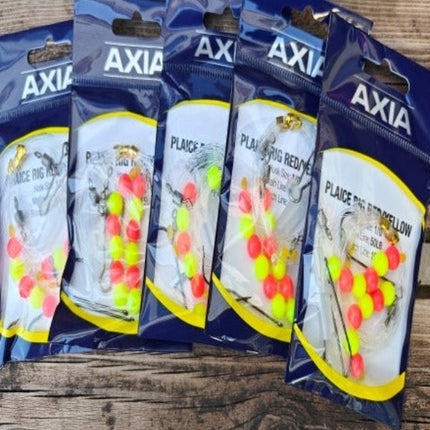 Axia Sea Fishing Plaice Rig Red/Yellow | Size 1/0 Bulk Packs