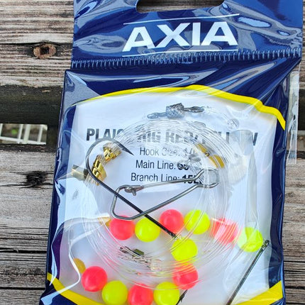 Axia Sea Fishing Plaice Rig Red/Yellow | Size 1/0 Bulk Packs