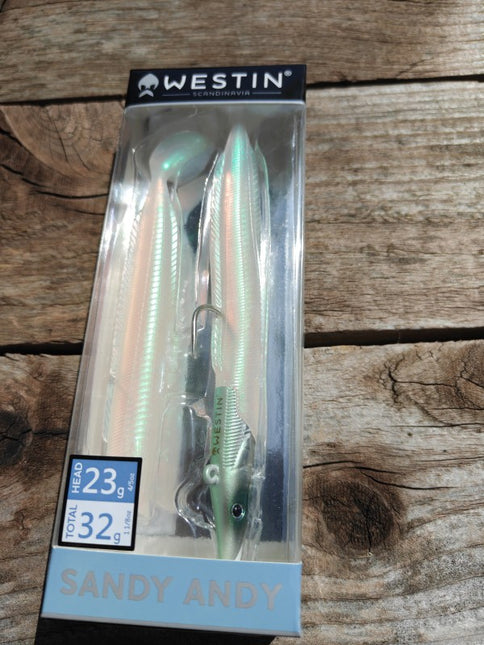 Westin Limited Edition Sandy Andy Jig Bass Fishing Lures Green and Purple Pearlescent Colours
