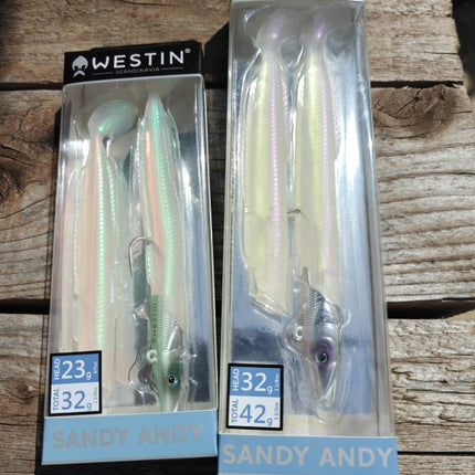 Westin Limited Edition Sandy Andy Jig Bass Fishing Lures Green and Purple Pearlescent Colours