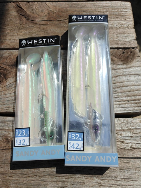Westin Limited Edition Sandy Andy Jig Bass Fishing Lures Green and Purple Pearlescent Colours