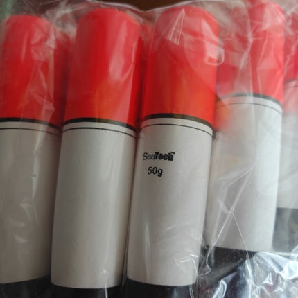 5 x Seatech Fatboy Tubby Sea Fishing Floats 6" 50g Red Tops