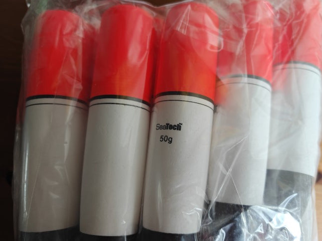 5 x Seatech Fatboy Tubby Sea Fishing Floats 6" 50g Red Tops