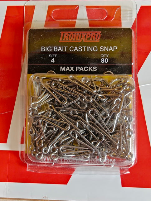 Tronixpro Big Bait Sea Fishing Casting Snap Weight Links Max Pack (80 Clips)
