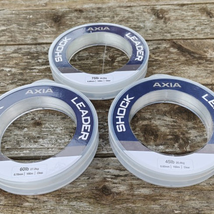 Axia Sea Fishing Shock Leader Line - Clear - 100m Spools
