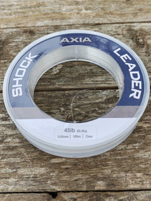 Axia Sea Fishing Shock Leader Line - Clear - 100m Spools