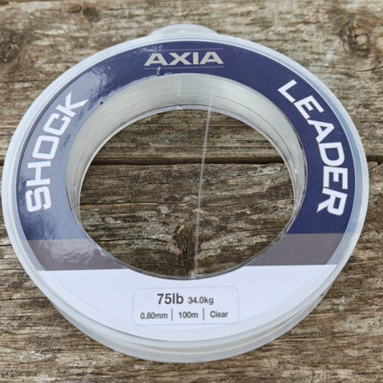 Axia Sea Fishing Shock Leader Line - Clear - 100m Spools