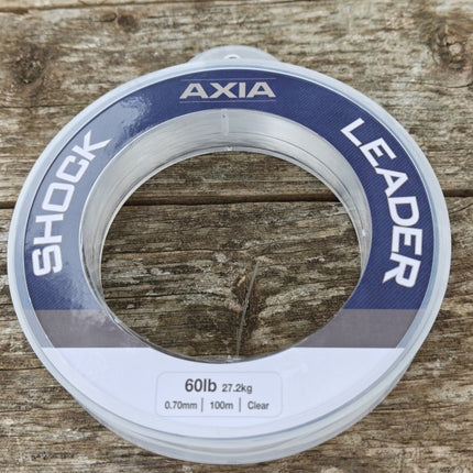 Axia Sea Fishing Shock Leader Line - Clear - 100m Spools