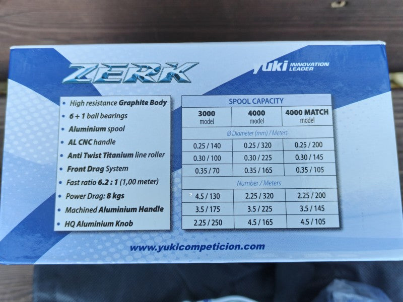 Ex Display Yuki Zerk 4000 Size Fixed Spool Match Fishing Reel Plus Spare Spool