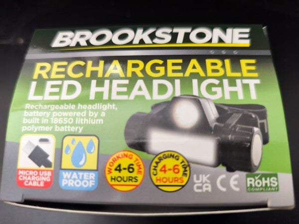 Brookstone Rechargeable COB Led Headlight Torch