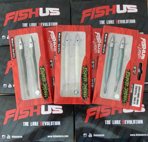 Fishus Lures Espetit Sandeel Bass Fishing Lures 2 Per Pack 14cm 22g
