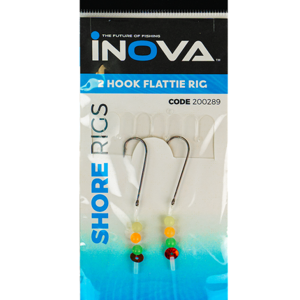 INOVA 2 Hook Flattie Sea Fishing Rig With Beads