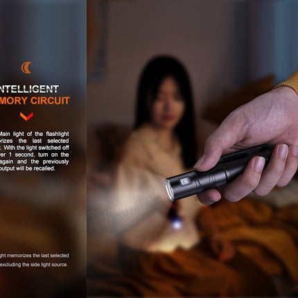 Fenix LD12R 600 Lumens Dual Light Source Rechargeable Torch -  With Magnetic Clip